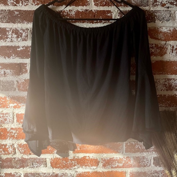 Loft Black Bell Sleeve Top - Picture 6 of 6